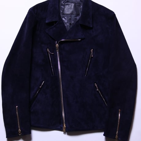 Double Riders (suede) Dark Navy Gold zip