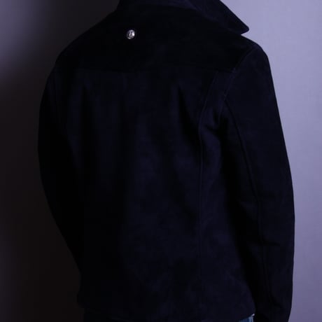 Double Riders (suede) Dark Navy Gold zip