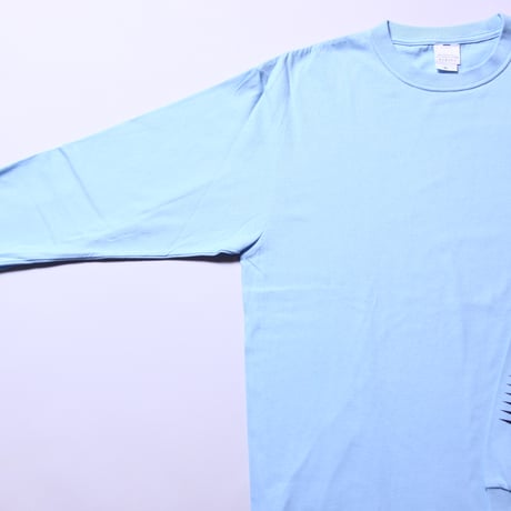 ロングスリーブTシャツ(1点もの)ブルー