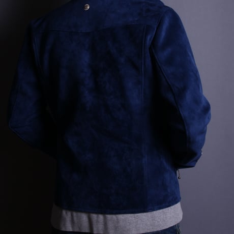 Double Riders (suede) Indigo Blue Gold zip