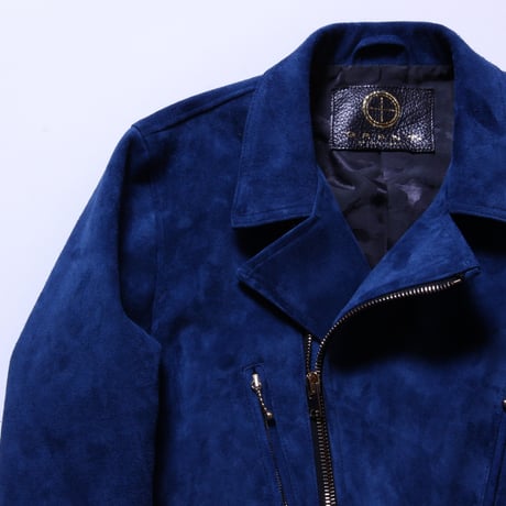 Double Riders (suede) Indigo Blue Gold zip