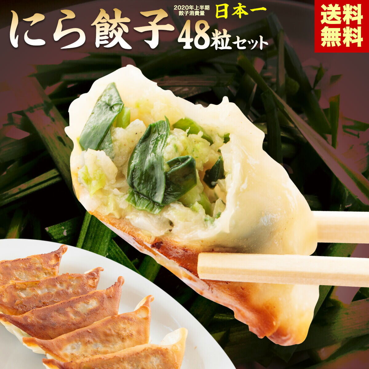 【送料無料】にら餃子48粒