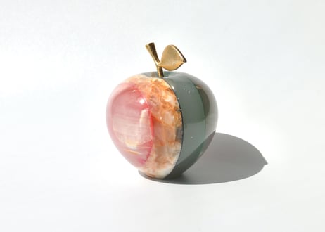 multi-colored onyx apple paperweight