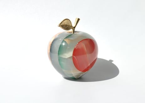 multi-colored onyx apple paperweight