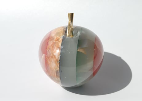 multi-colored onyx apple paperweight