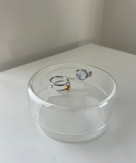 milky white ring stainless