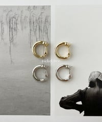 【ニッケルフリー】イヤリング金具　silver & gold