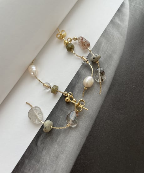 mix gem stone / gold