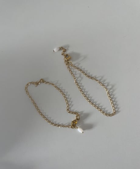 curve  chain / shell TOP / bracelet
