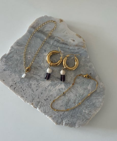 curve  chain / shell TOP / bracelet