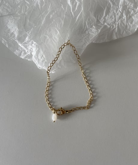 curve  chain / shell TOP / bracelet