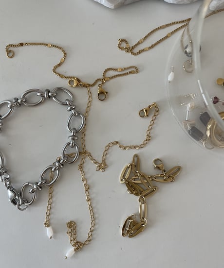 curve  chain / shell TOP / bracelet