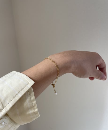 curve  chain / shell TOP / bracelet