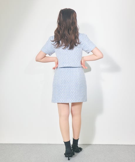【4/19 20:00 RE STOCK】summer tweed setup（BLUE）