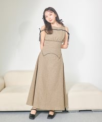 【4/19 20:00 RE STOCK】point mellow onepiece（BROWN）