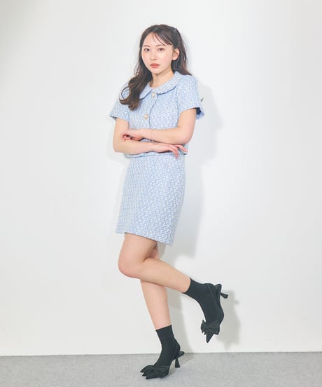 【4/19 20:00 RE STOCK】summer tweed setup（BLUE）