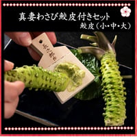 真妻わさび×鮫皮付きセット　（鮫皮：長次郎ブランド）（送料無料）