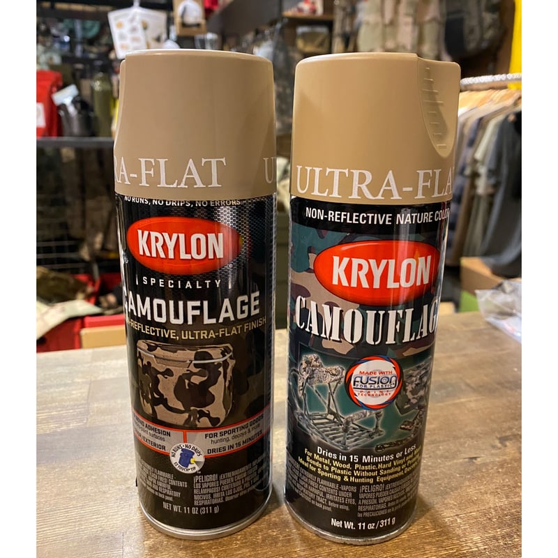 新品 KRYLON KHAKI SAND カモフラージュスプレー アメリカ製