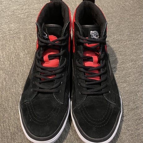 USED US-9.5 27.5cm THE NORTH FACE × VANS スニーカー　レッド