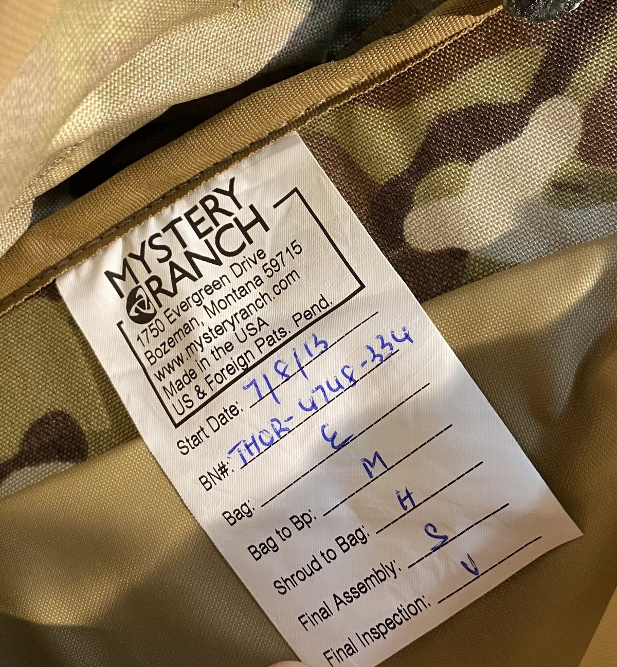 MysteryRanch THOR ReDirect pack マルチカム | 第三商店