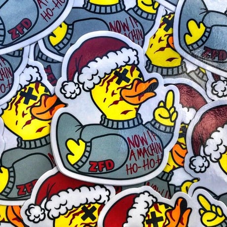 Zero Fucks Duck 'DUCK HARD: A ZFD Christmas Story'ステッカー