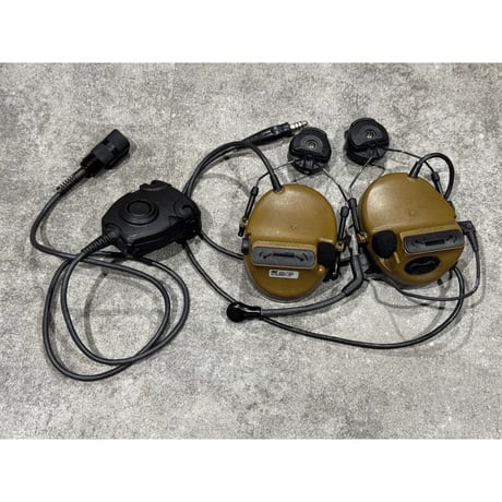 実物 Peltor Comtac Ⅲ ACH single lead Coyote  ARCアダプター