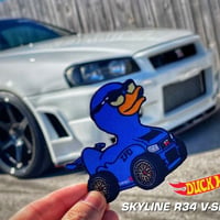Zero Fucks Duck® Duck Wheels Skyline GT-R R34 パッチ - Bayside Blue