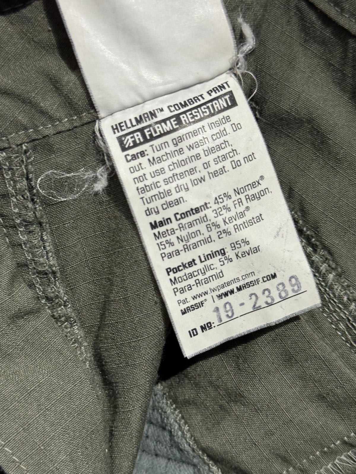 MASSIF HELLMAN combat pants FR M-R | 第三商店