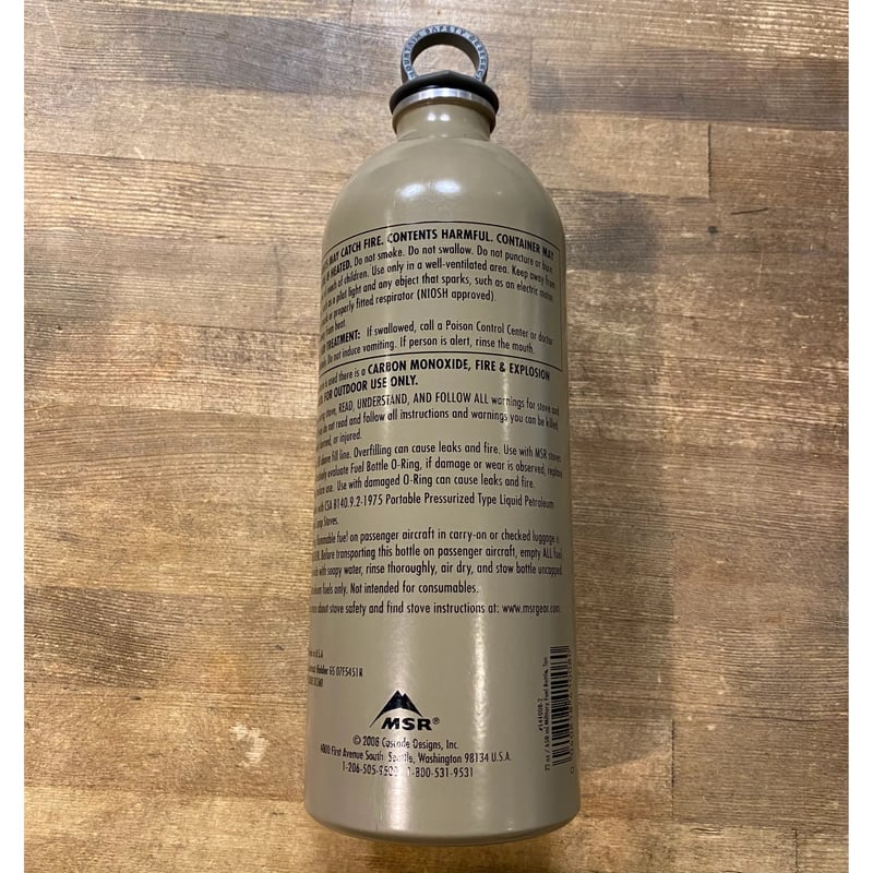 MSR FUEL BOTTLE 22oz アメリカ製　燃料　ボトル タンク MSR Red Fuel Bottle 22oz Mountain Safety Research for Camp