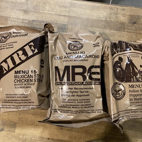 再入荷　MRE 23年10月検品　3メニュー　ランダム