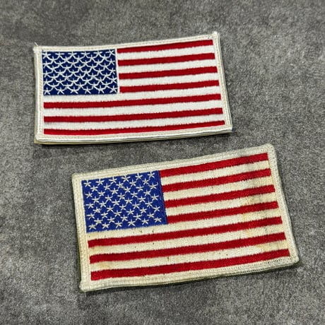 ラージ US フラッグ パッチ ベルクロ縫い付け品