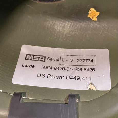 2005年製MSA MICH 2000 OD 隊員カスタム品