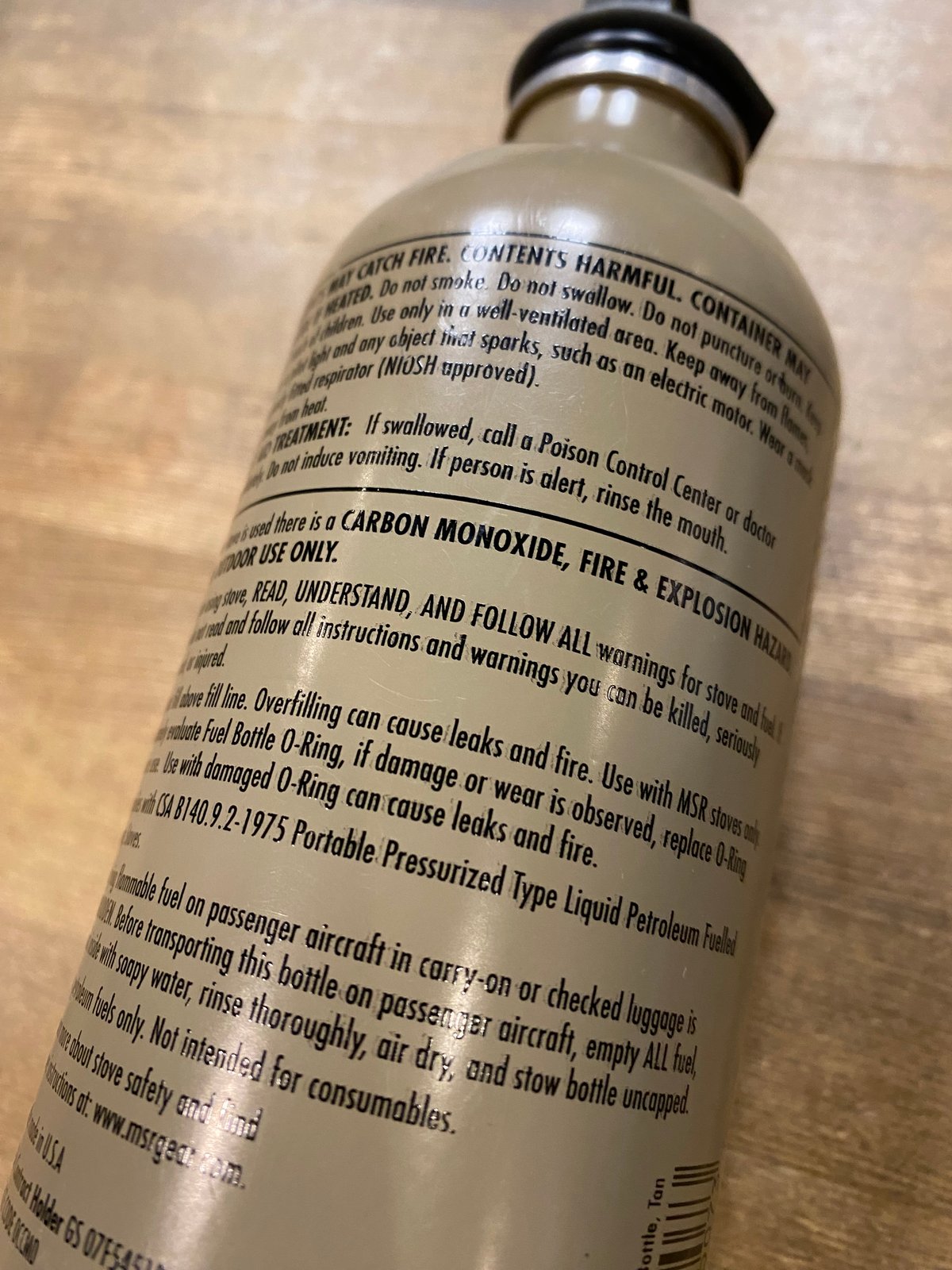 MSR FUEL BOTTLE 33oz ミリタリー 海兵隊　燃料　ボトル MSR FUEL BOTTLE 33oz ミリタリー 海兵隊 燃料 ボトル MSR FUEL
