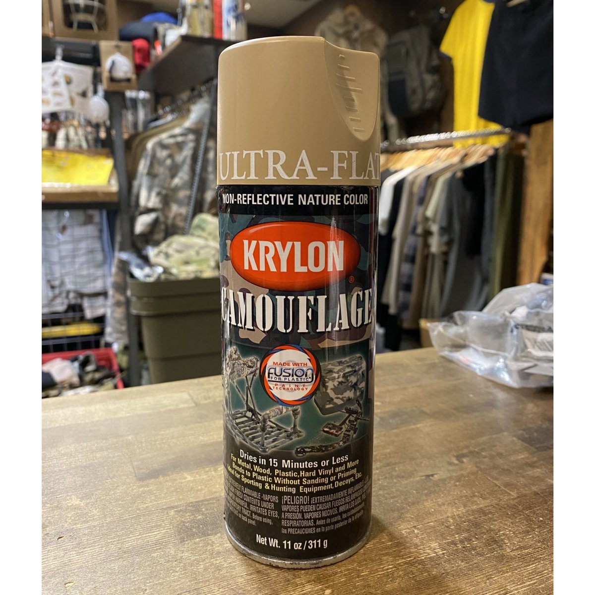 新品 KRYLON KHAKI SAND カモフラージュスプレー アメリカ製