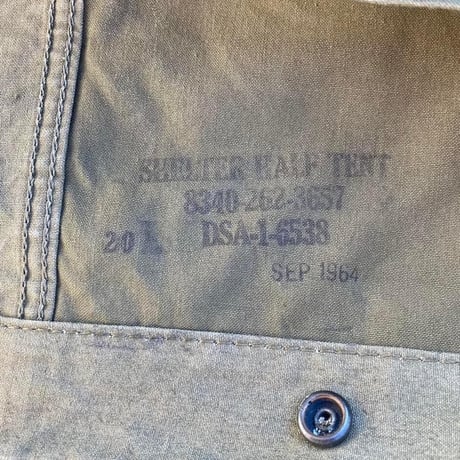 実物 軍用 US パップテント　64年製　美品