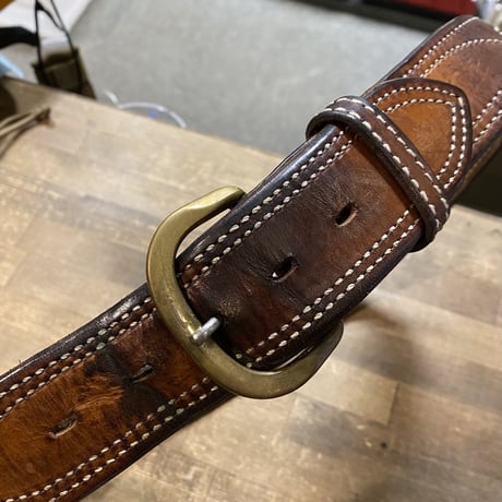 放出品　BIANCHI B9 レザーベルト　34インチ
