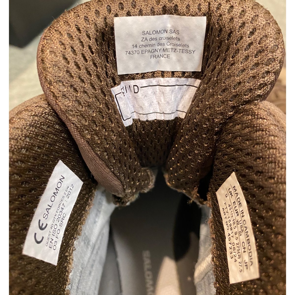 Salomon forces QUEST 4D GTX US-9.5 27.5cm ブラウン