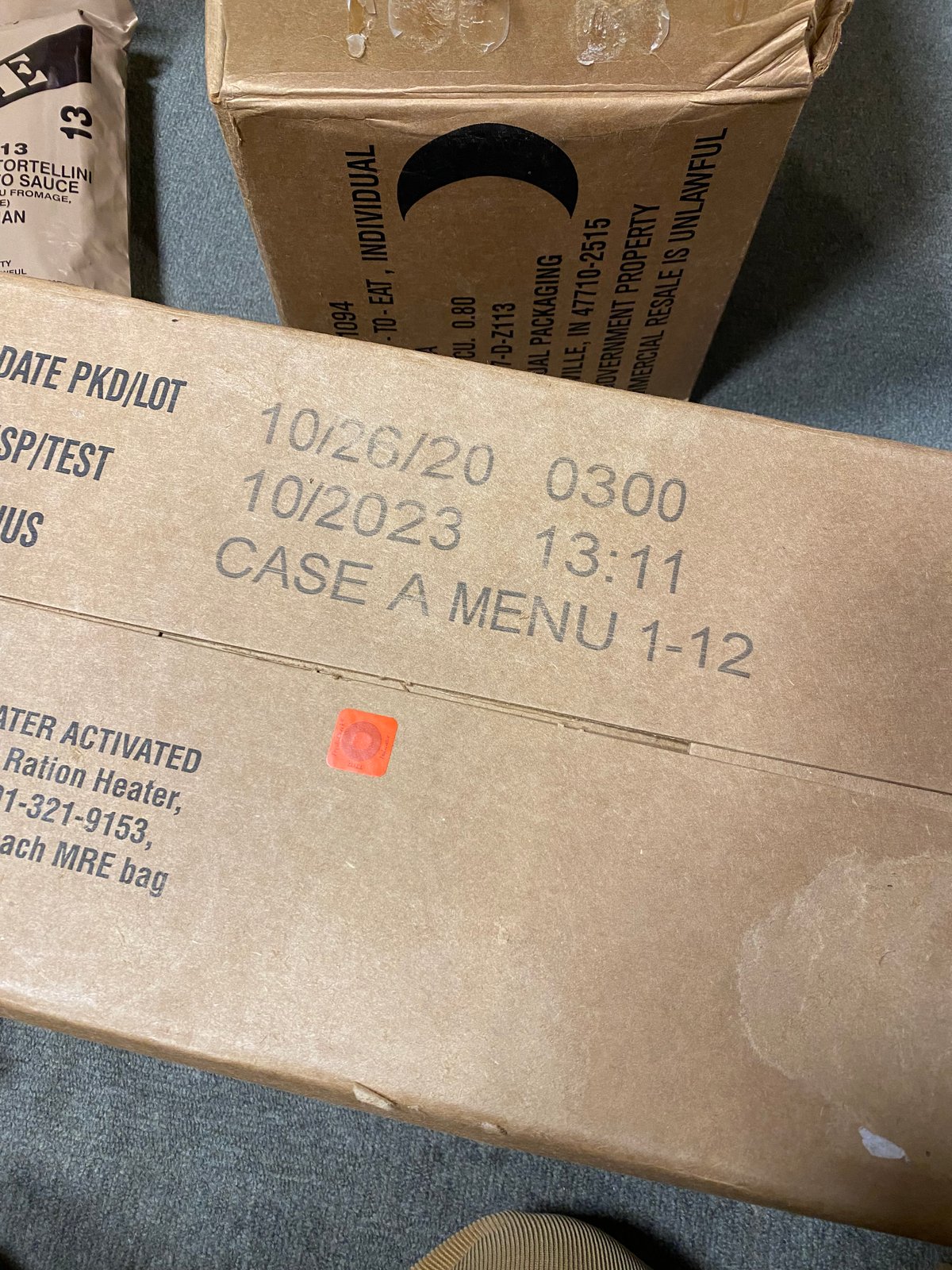 MRE 25個 バラ売り 検品 再入荷 MRE 23年10月検品 3メニュー ランダム | 第三商店