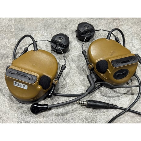 実物 Peltor Comtac Ⅲ ACH single lead Coyote  ARCアダプター