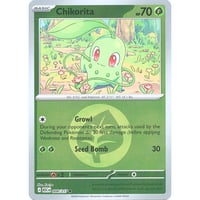 【海外限定仕様】 チコリータ (スタートデッキ100収録絵柄)【エネルギーミラー】 / Chikorita (Energy Symbol) - Ascended Heroes 008/217)