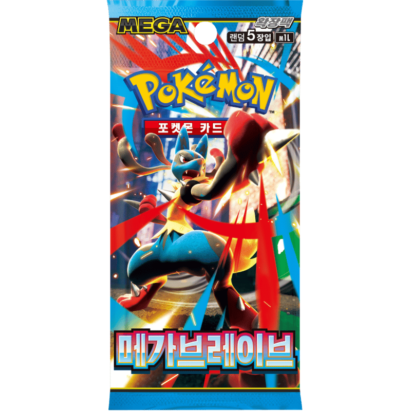 韓国語版】ポケモンカード 메가브레이브 5枚入り【メガブレイブ