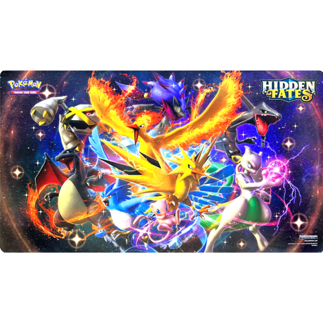 ポケモンカード Hidden Fates Premium Collection プレイマット (サンダー/ファイヤー/フリーザー/ミュウ/リザードン/ミュウツー/レックウザ/メタグロス/ゾロアーク)