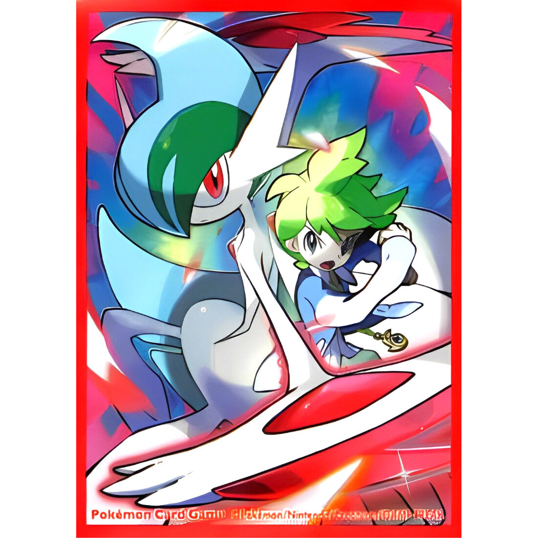 カードスリーブ　ポケモン　ミツル&メガエルレイド バラ】 日版 ポケセン・アニメイト限定 ミツル＆メガエルレイド