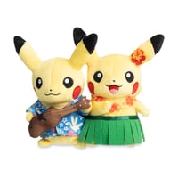 【外装破れの場合がございます】海外ポケモンセンター トロピカル ピカチュウ ペアぬいぐるみ