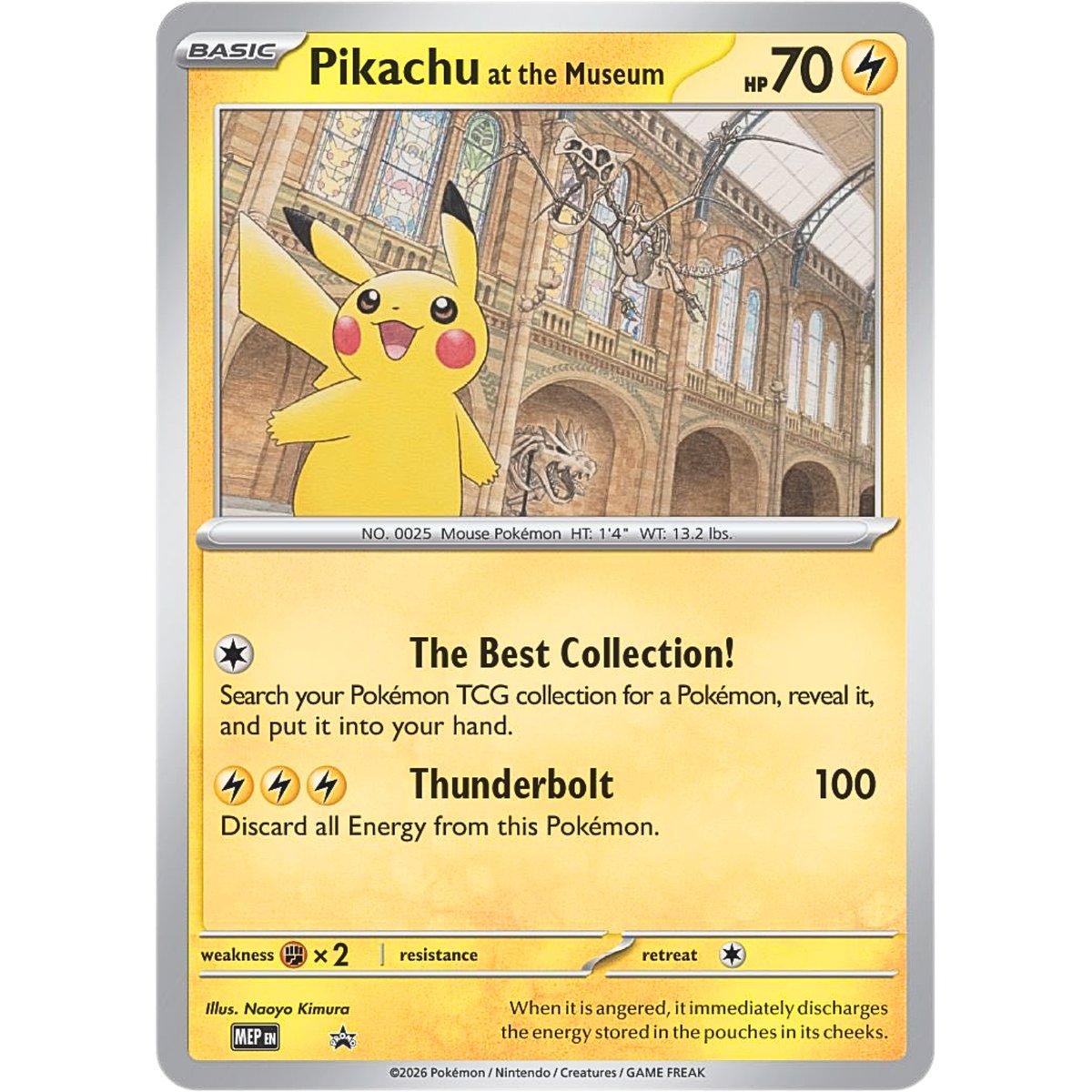 Pikachu at the Museum ピカチュウ ロンドン自然史博物館 ジャンボカード】海外限定絵柄 自然史博物館のピカチュウ / Pikachu at