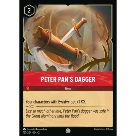 LORCANA ピーターパンの短剣【コモン】 / Peter Pan's Dagger - 135/204-EN-2