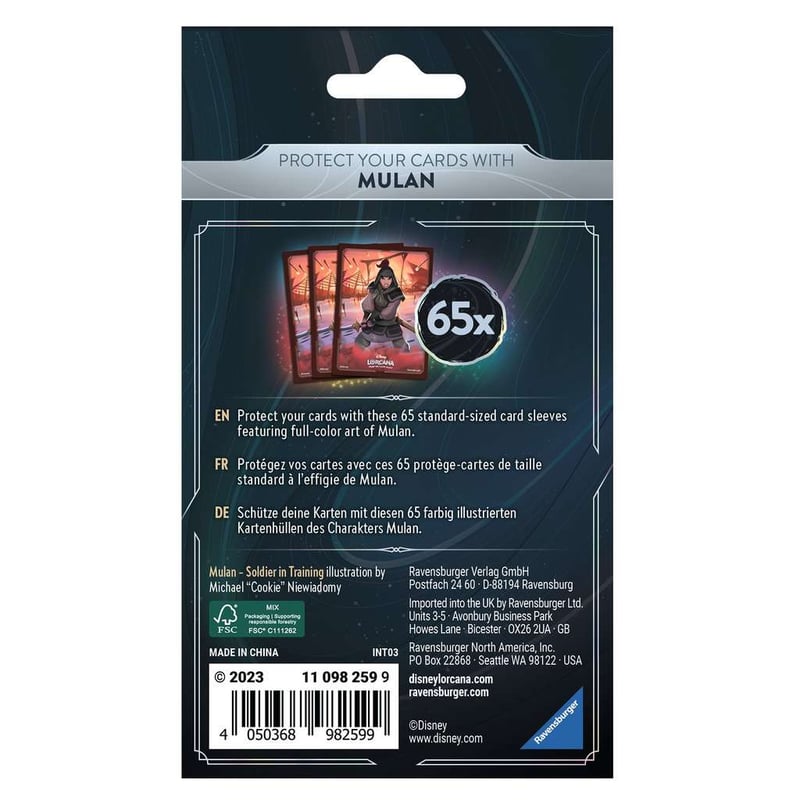 ディズニー LORCANA ムーラン Rise of the Floodborn スリーブ(6