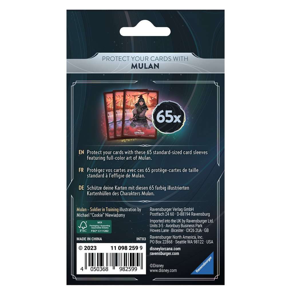 ディズニー LORCANA ムーラン Rise of the Floodborn スリーブ(6