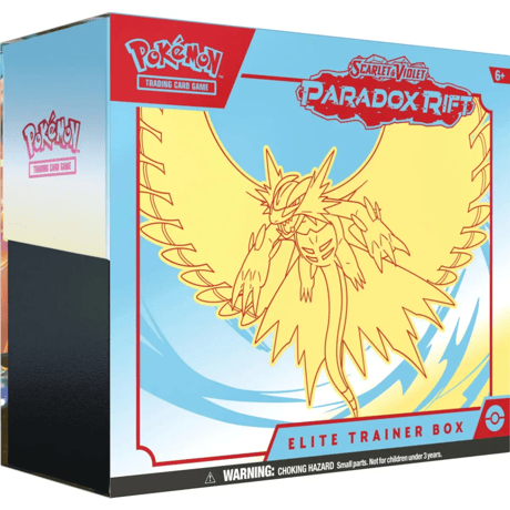 【箱潰れの場合があります】ポケモンカード Paradox Rift Elite Trainer Box （トドロクツキ）（青・黄色）