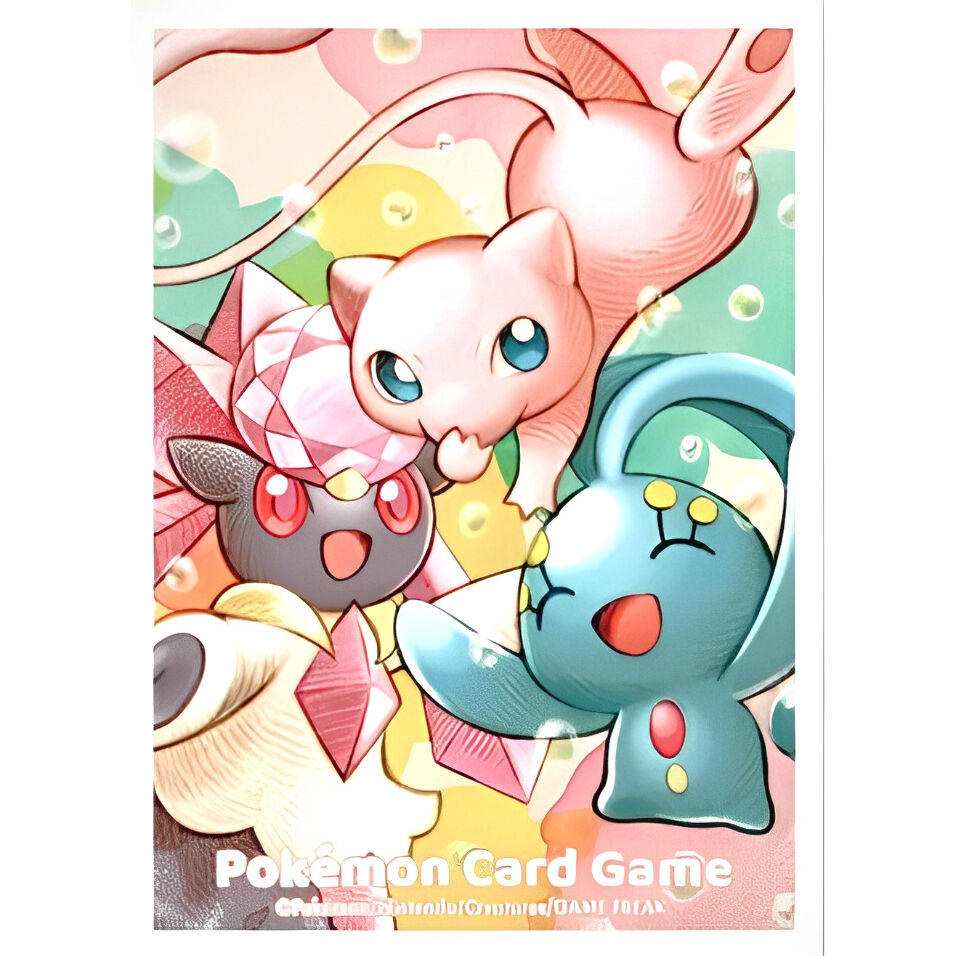 ポケモンカード　マナフィ&ミュウ バラ】 日版 ポケセン限定 ミュウ＆マナフィ＆ディアンシー スリーブ